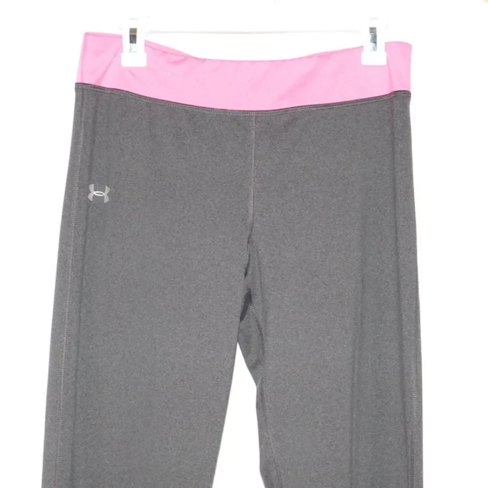 Under Armour Gray & Pink Athletic Pants for Girls, Size YXL